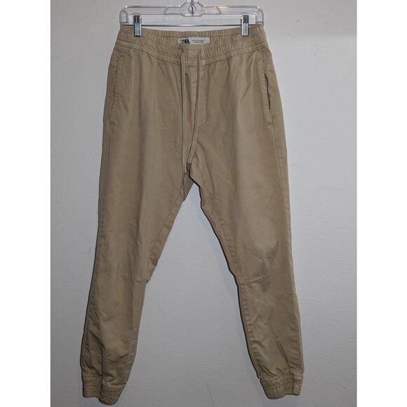 Zara Men’s Joggers Color: Tan/Khaki Size: M - Picture 1 of 5